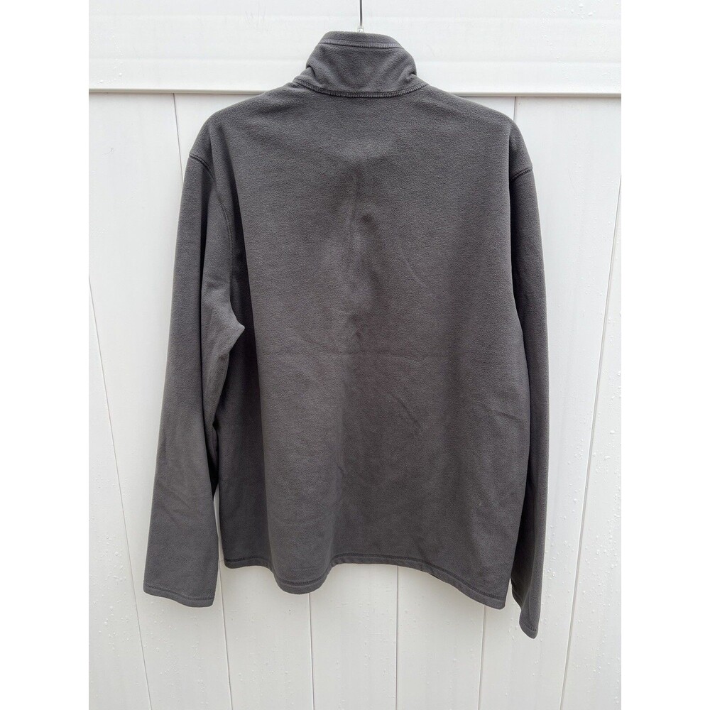 Eddie Bauer Men's Large Fleece Quarter Zip Sweater Gray - Picture 4 of 4
